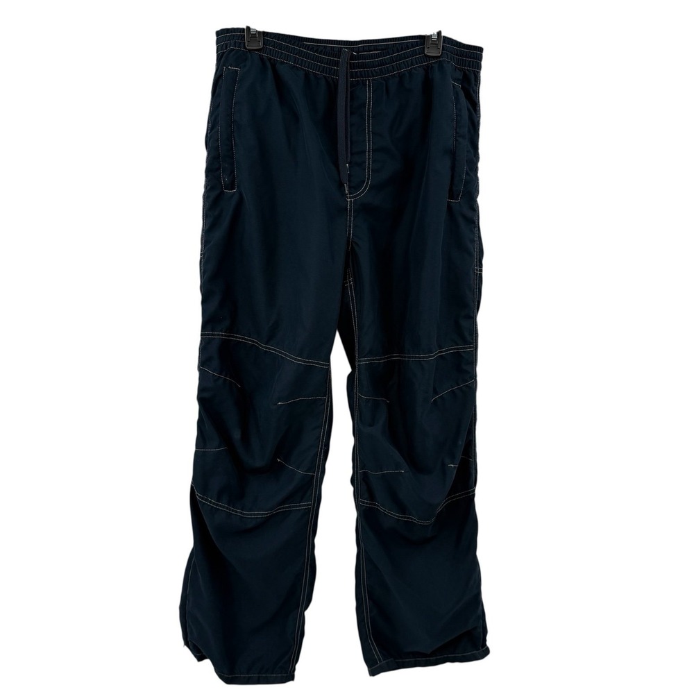 Men's vintage 90's old navy blue windbreaker pants skater grunge size medium